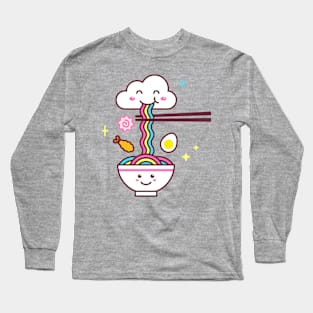 Kawaii Ramen Rainbow Long Sleeve T-Shirt